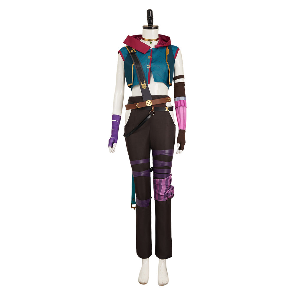 Jinx blau Kostüm Set Arcane: League of Legends(2024) Jinx Cosplay Outfits