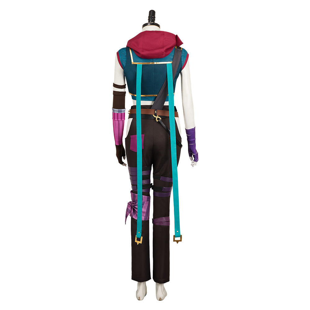 Jinx blau Kostüm Set Arcane: League of Legends(2024) Jinx Cosplay Outfits