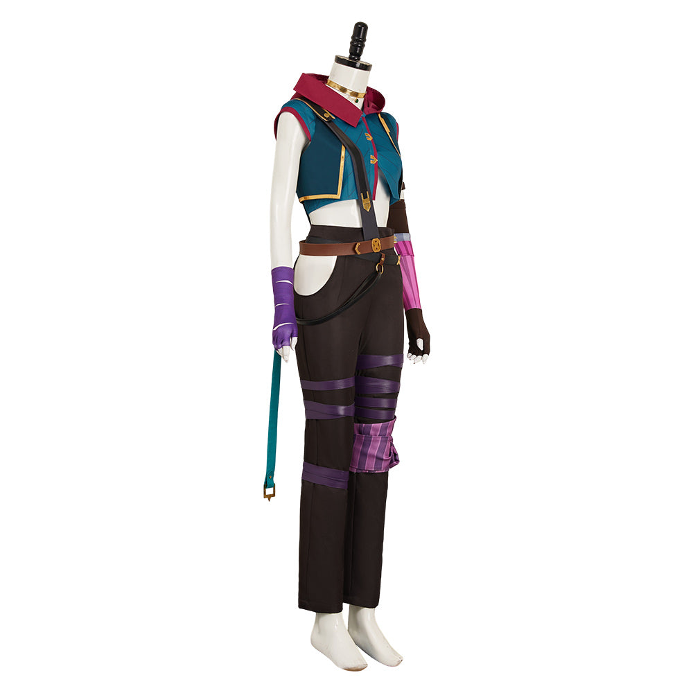 Jinx blau Kostüm Set Arcane: League of Legends(2024) Jinx Cosplay Outfits