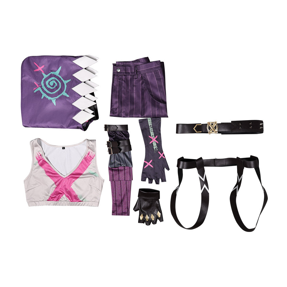 Jinx Kostüm 2024 Arcane: League of Legends Jinx neu Outfits