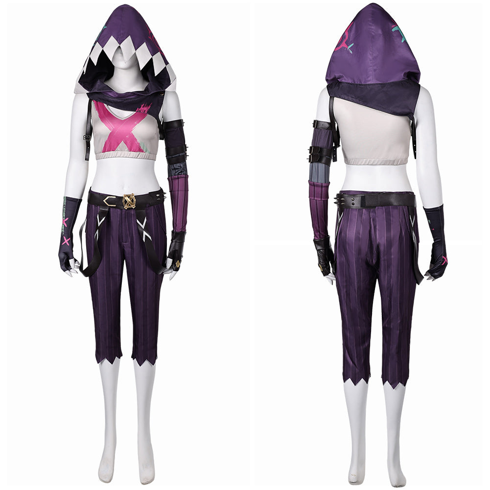 Jinx Kostüm 2024 Arcane: League of Legends Jinx neu Outfits – cosplaycartde