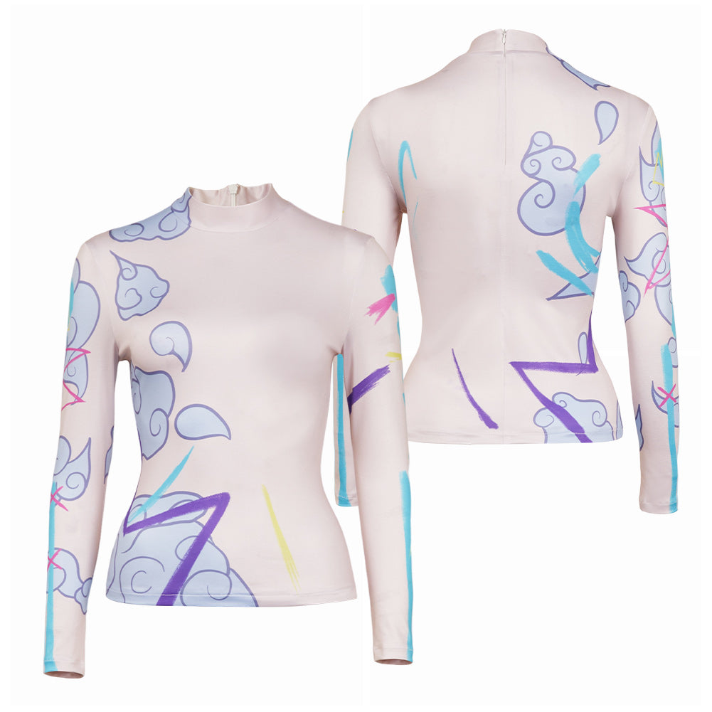 Jinx weiß Shirt Arcane: League of Legends Jinx Cosplay Outfits