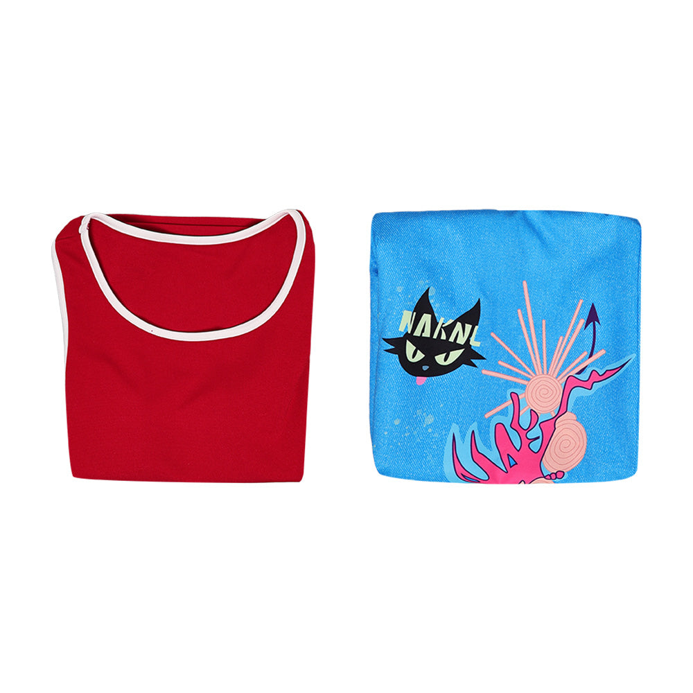 Jo blau Kostüm Set Forgotten Island 2026 Jo Cosplay Outfit