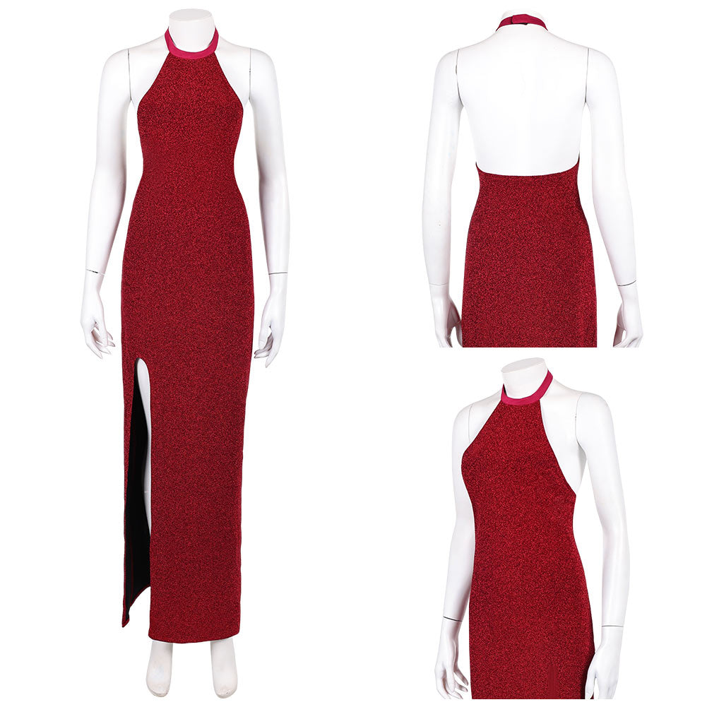 John Wick Ballerina 2025 Eve Macarro rot Kleid Cosplay Outfits