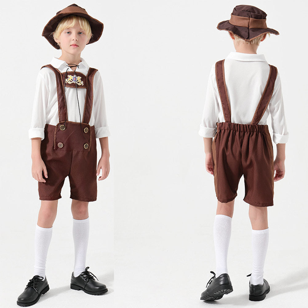 Junge Oktoberfest Halloween Fasching Party Anzug Kinder München Bierfest Kleidung