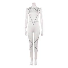 Kali Prasad weiß Jumpsuit Stranger Things Kali Cosplay Outfit