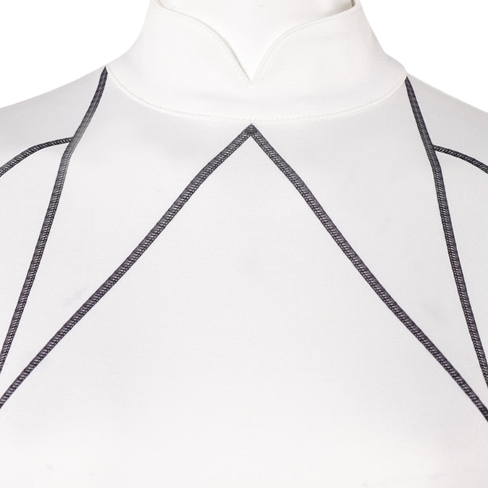 Kali Prasad weiß Jumpsuit Stranger Things Kali Cosplay Outfit