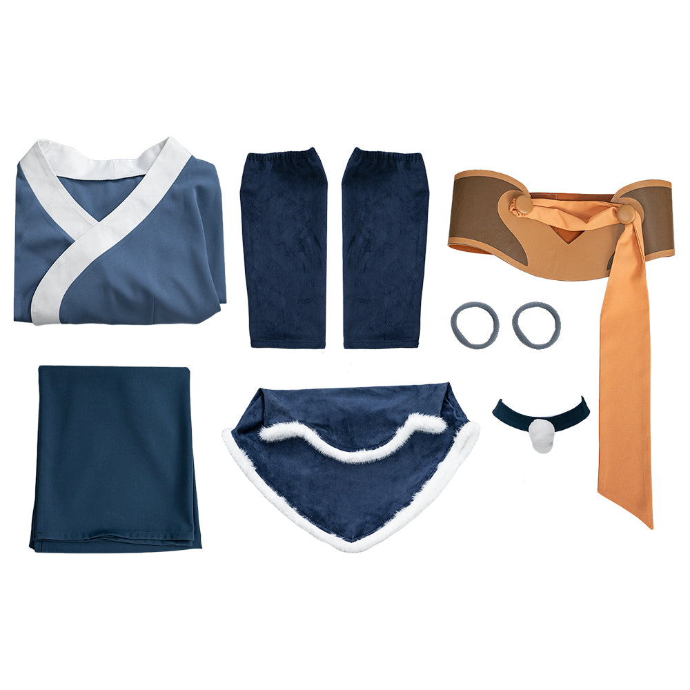 Katara blau Kostüm Set Avatar: The Last Airbender Katara Cosplay Outfit