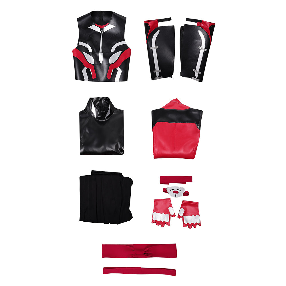 Kenshi rot Kostüm Set Mortal Kombat Film Kenshi Takahashi Cosplay Outfit