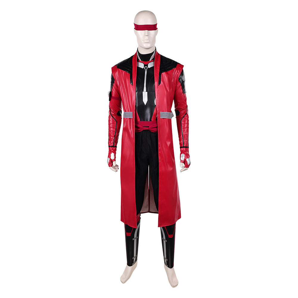 Kenshi rot Kostüm Set Mortal Kombat Film Kenshi Takahashi Cosplay Outfit