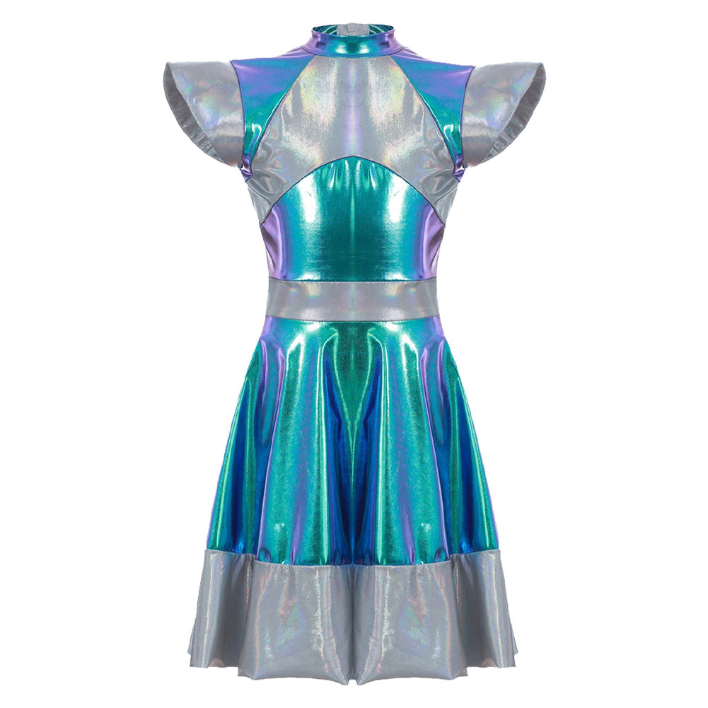 Kinder Alien Kleid Cosplay Kostüm Outfits Halloween Karneval Anzug