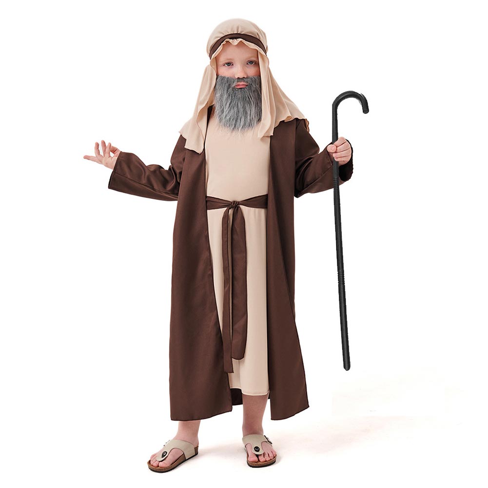 Kinder Arabischer Brauner Opa Cosplay Kostüm Outfits Halloween Karneval Anzug