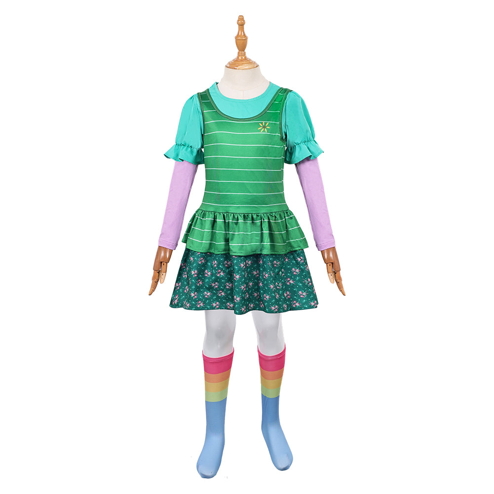 Kinder Bonnie Anderson grün Kostüm Set Toy Story 2026 Bonnie Cosplay Outfit