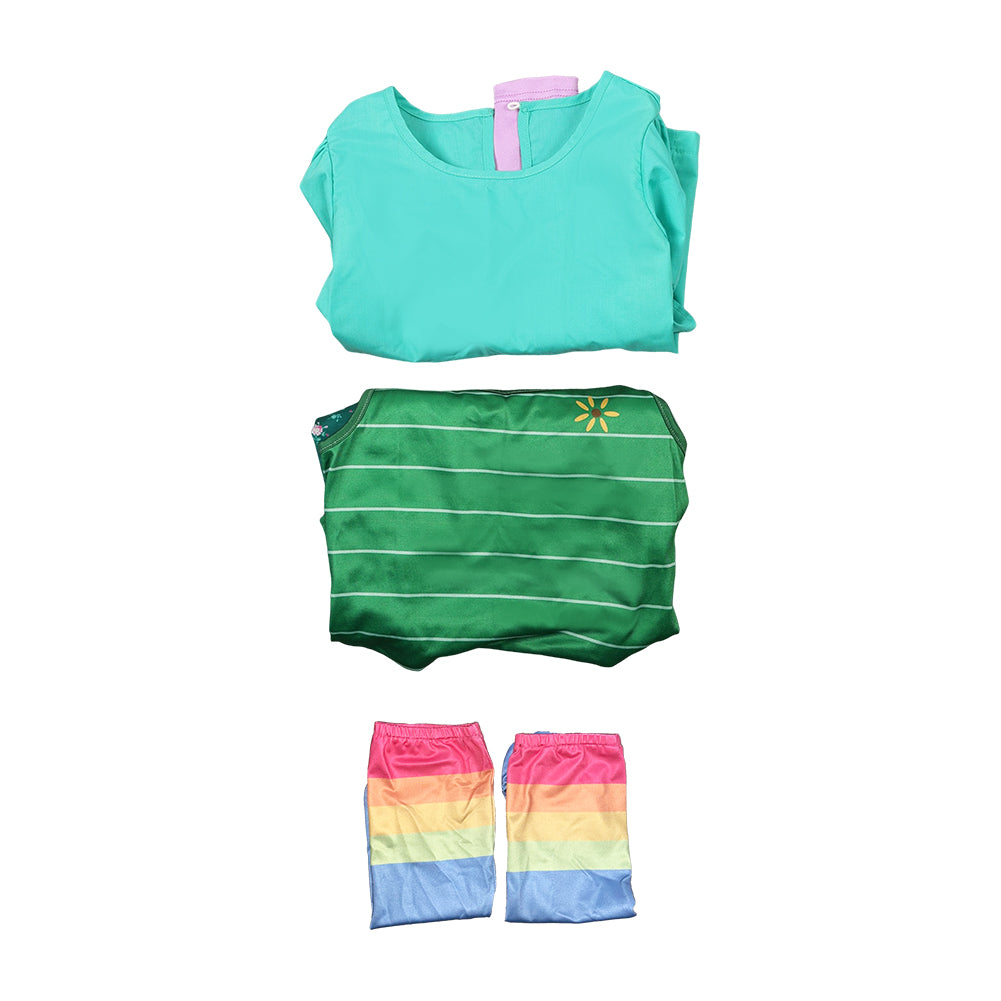 Kinder Bonnie Anderson grün Kostüm Set Toy Story 2026 Bonnie Cosplay Outfit