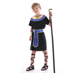 Kinder Cosplay Kostüm Outfits Halloween Karneval Anzug Ägyptischer Pharao