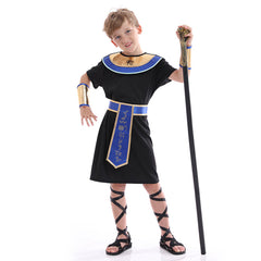 Kinder Cosplay Kostüm Outfits Halloween Karneval Anzug Ägyptischer Pharao