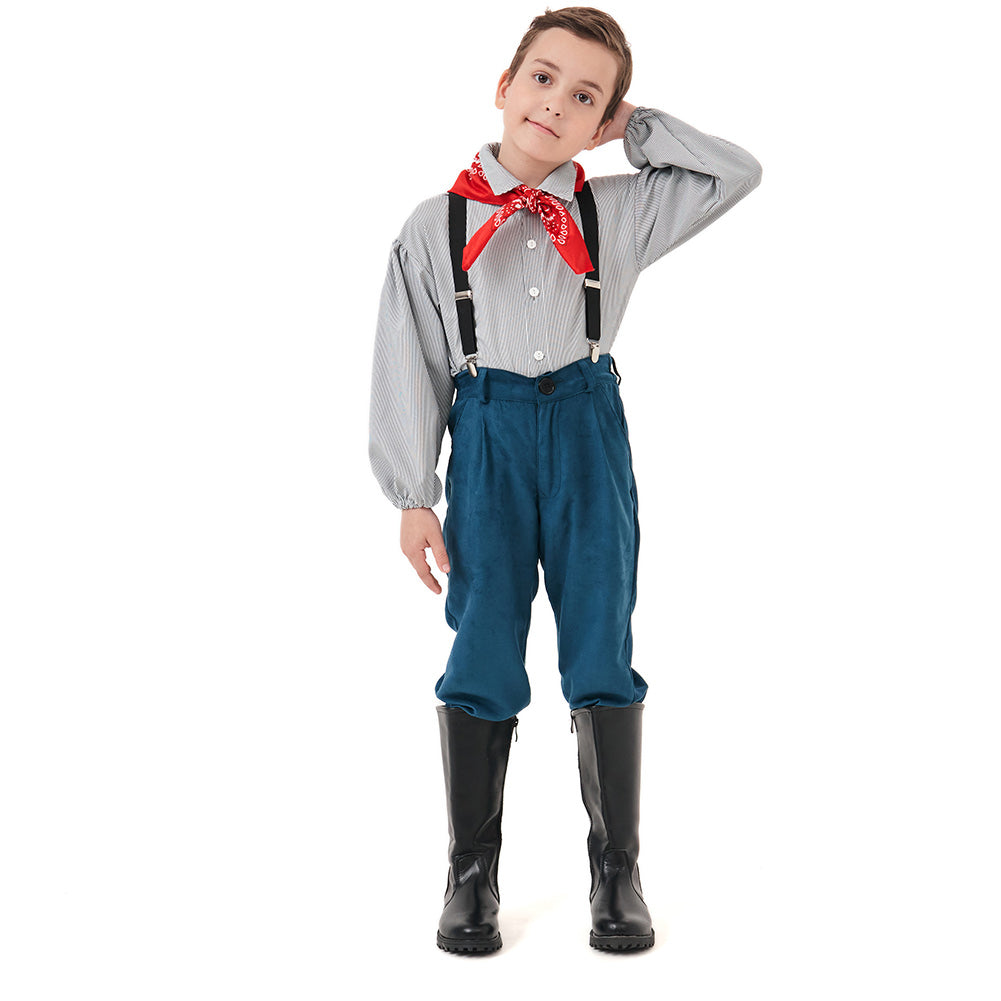 Kinder Cosplay Kostüm Outfits Halloween Karneval Anzug Bauer