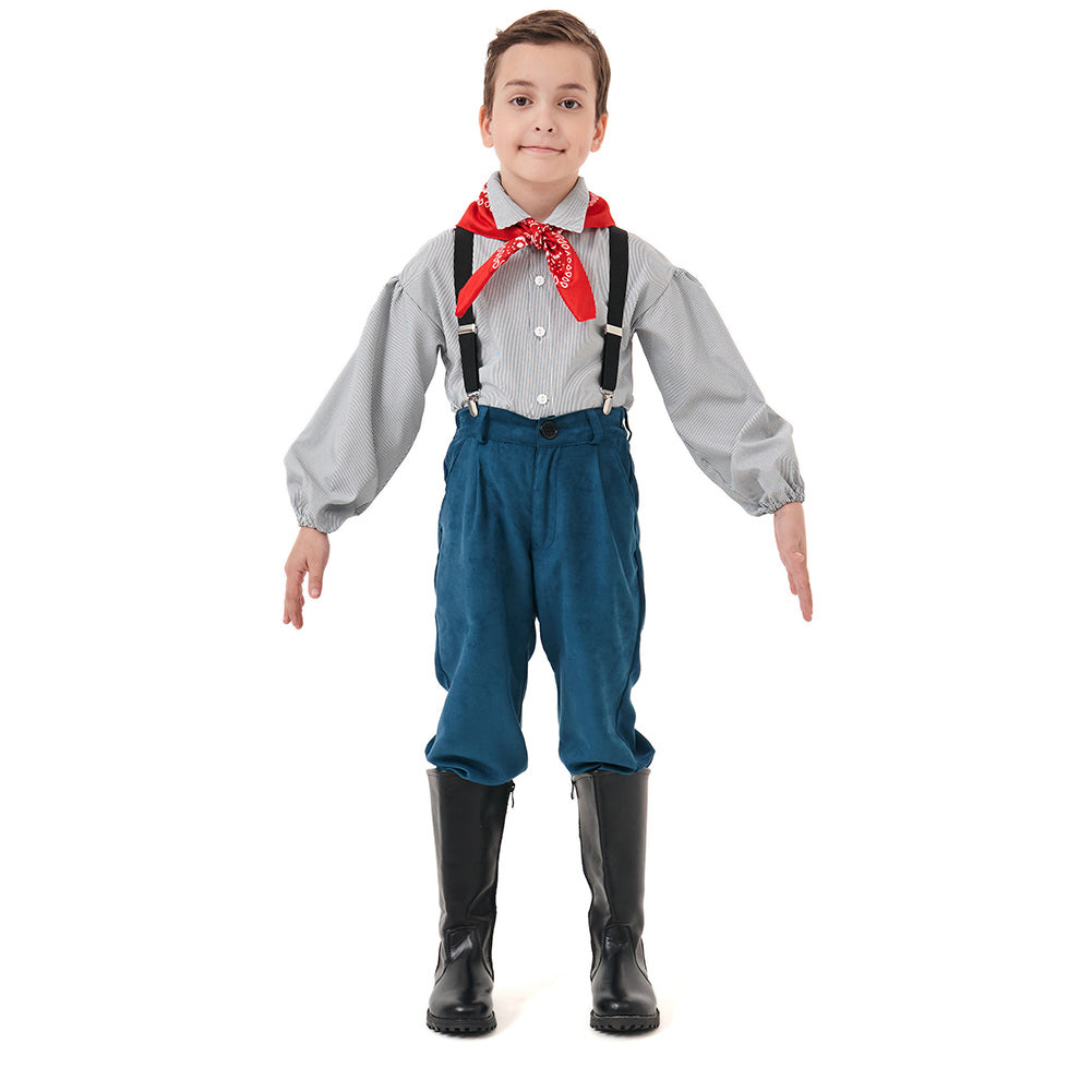 Kinder Cosplay Kostüm Outfits Halloween Karneval Anzug Bauer
