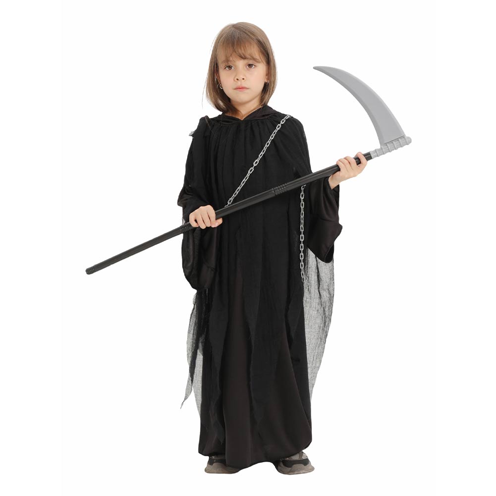 Kinder Cosplay Kostüm Outfits Halloween Karneval Anzug Horror Kette Tod Cosplay Dämon