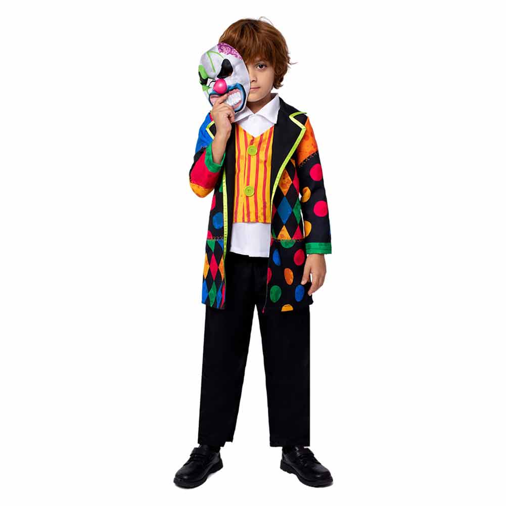 Kinder Cosplay Kostüm Outfits Halloween Karneval Anzug Horror Party Böser Joker Rollenspiel