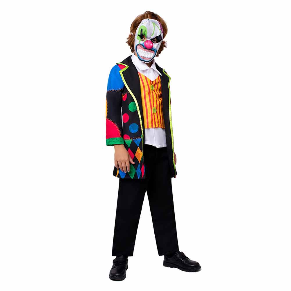 Kinder Cosplay Kostüm Outfits Halloween Karneval Anzug Horror Party Böser Joker Rollenspiel