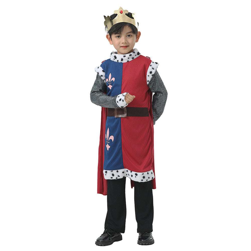 Kinder Cosplay Kostüm Outfits Halloween Karneval Anzug Kinder Mittelalterliche Könige