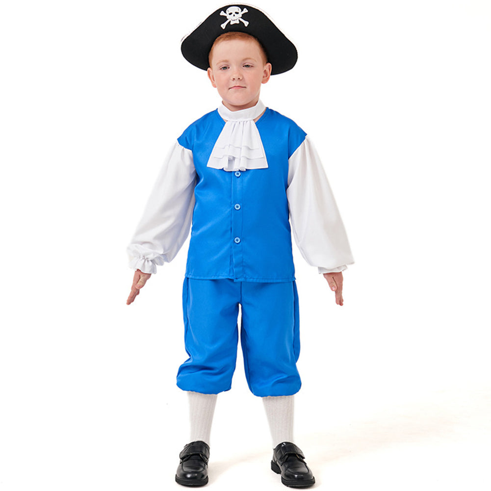 Kinder Cosplay Kostüm Outfits Halloween Karneval Anzug Pirat Kapitän Wikinger-Outfit