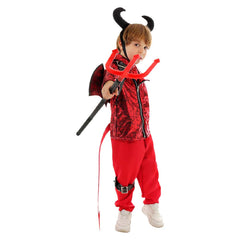 Kinder Cosplay Kostüm Outfits Halloween Karneval Anzug Punk Kostüm kleiner Teufel