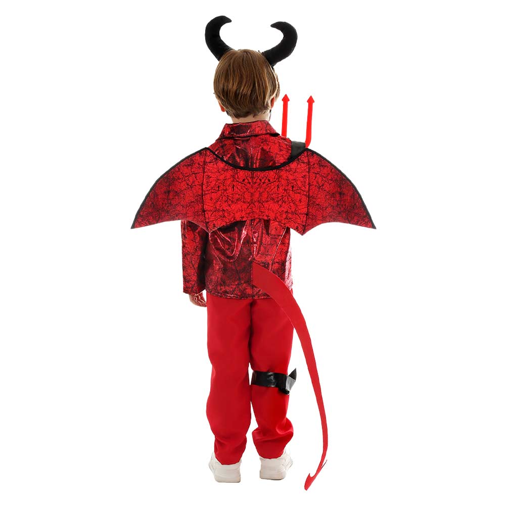 Kinder Cosplay Kostüm Outfits Halloween Karneval Anzug Punk Kostüm kleiner Teufel