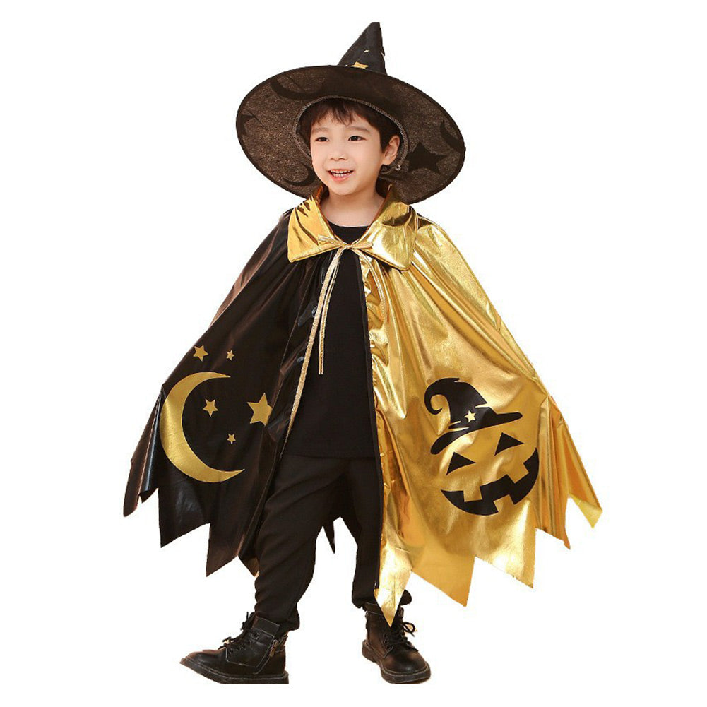 Kinder Cosplay Kürbis Kostüm Outfits Halloween Karneval Anzug Kinder Zauberer