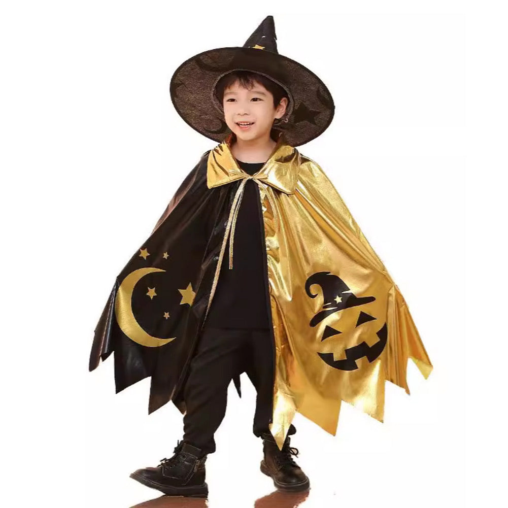 Kinder Cosplay Kürbis Kostüm Outfits Halloween Karneval Anzug Kinder Zauberer