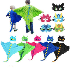 Kinder Dinosaurier Mantel Maske Cosplay Kostüm Outfits Halloween Karneval Anzug