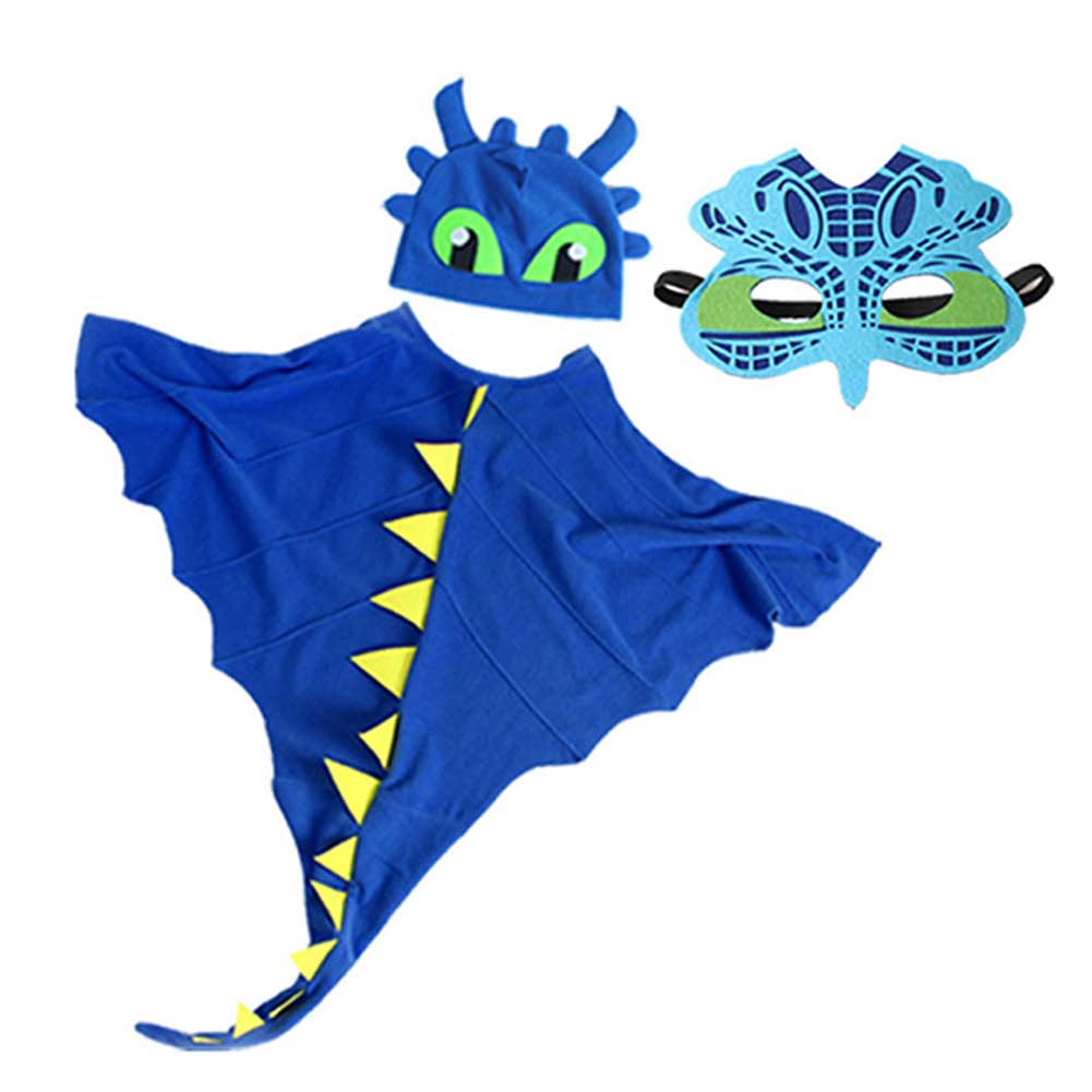 Kinder Dinosaurier Mantel Maske Cosplay Kostüm Outfits Halloween Karneval Anzug