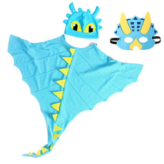 Kinder Dinosaurier Mantel Maske Cosplay Kostüm Outfits Halloween Karneval Anzug