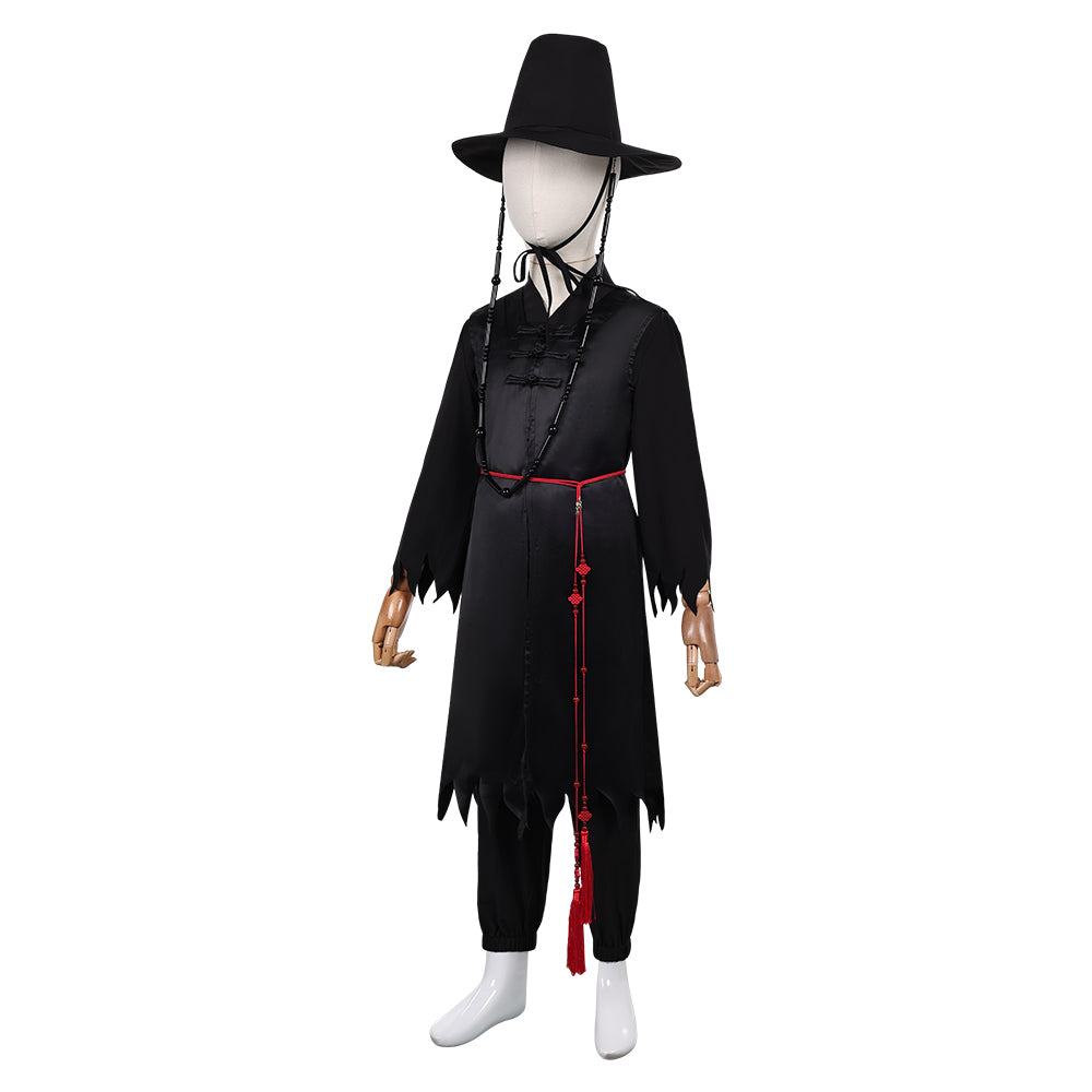 Kinder Jinu Saja schwarz Kostüm Set Kpop Demon Hunters Saja Boys Jinu Saja Cosplay Outfits