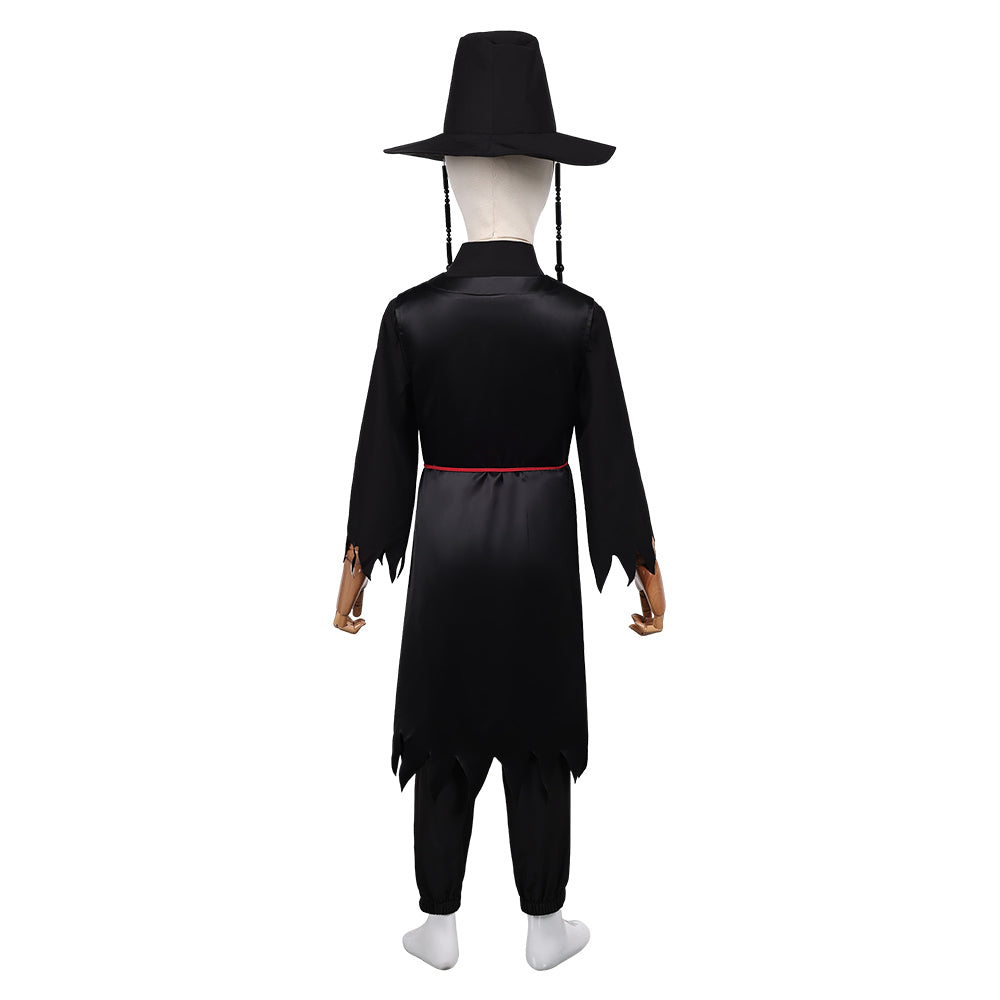 Kinder Jinu Saja schwarz Kostüm Set Kpop Demon Hunters Saja Boys Jinu Saja Cosplay Outfits