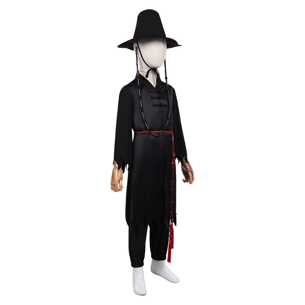 Kinder Jinu Saja schwarz Kostüm Set Kpop Demon Hunters Saja Boys Jinu Saja Cosplay Outfits