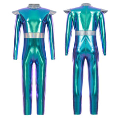 Kinder Jumpsuit Kostüm Outfits Halloween Karneval Anzug Alien Cosplay Astronaut Roboter