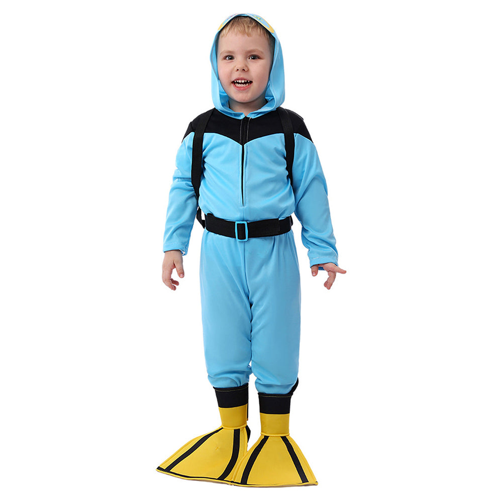 Kinder Jumpsuit Tauchen Professional Cosplay Kostüm Outfits Halloween Karneval Anzug