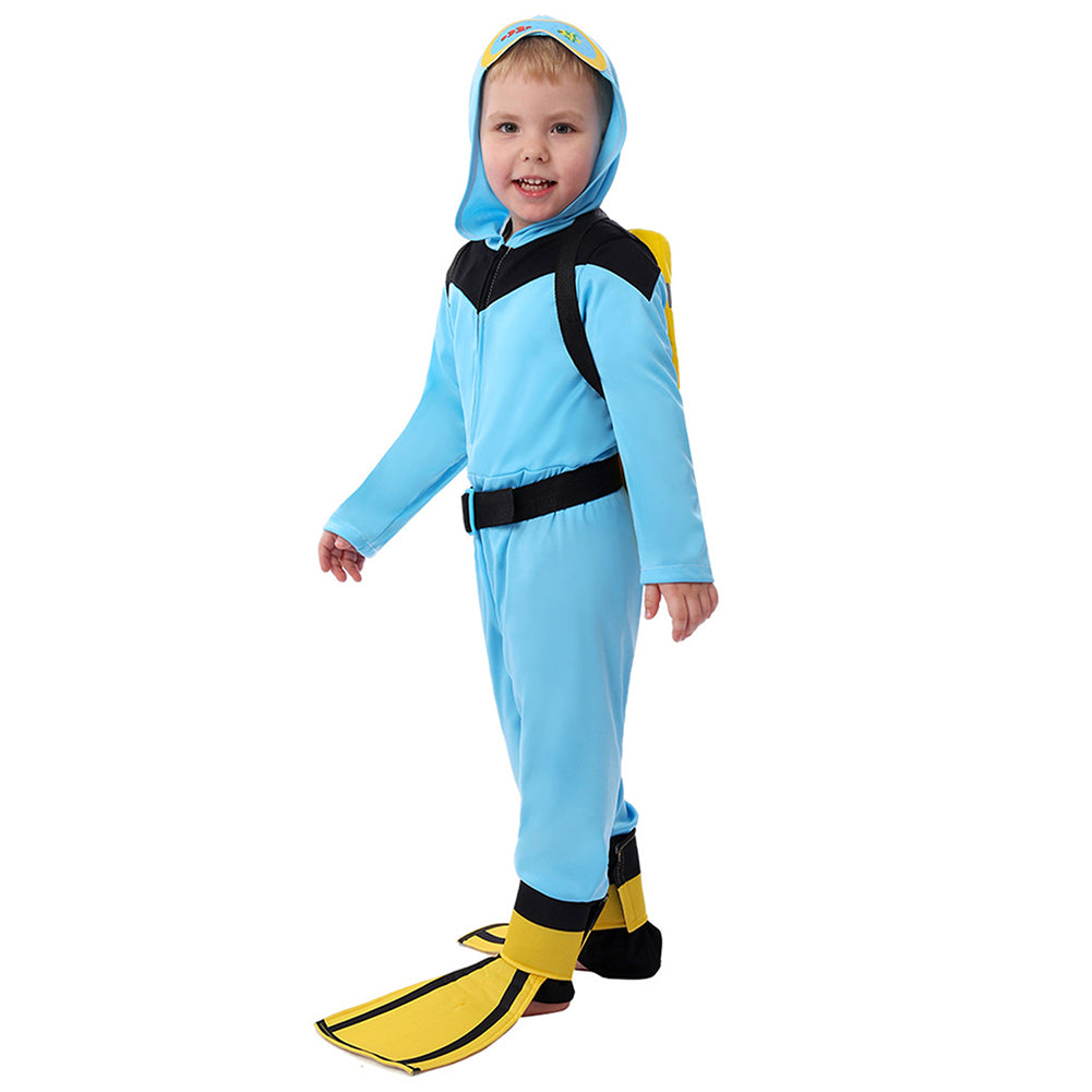 Kinder Jumpsuit Tauchen Professional Cosplay Kostüm Outfits Halloween Karneval Anzug