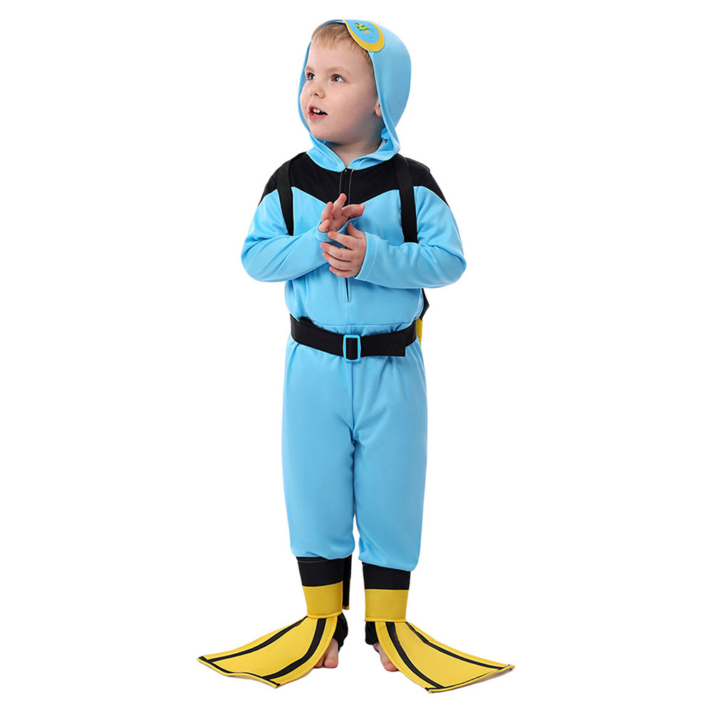 Kinder Jumpsuit Tauchen Professional Cosplay Kostüm Outfits Halloween Karneval Anzug