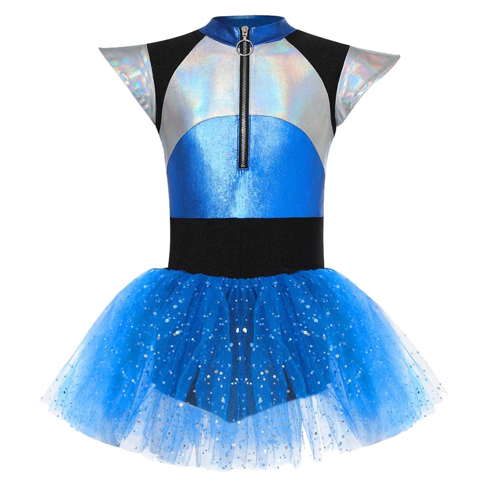 Kinder Mädchen Ballettkleid Alien Cosplay Kostüm Outfits Halloween Karneval Anzug