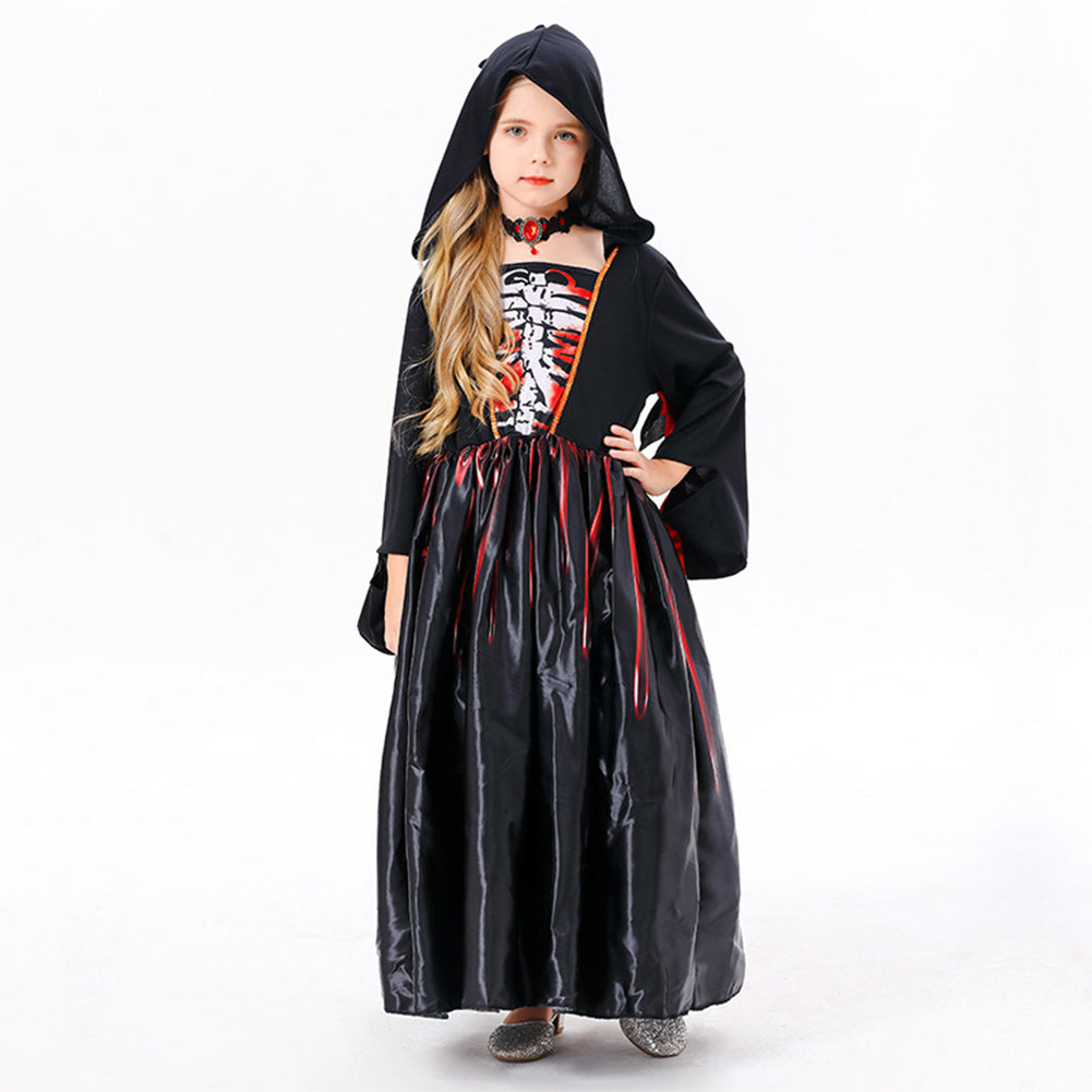 Kinder Mädchen Cosplay Kostüm Outfits Halloween Karneval Anzug Hexe