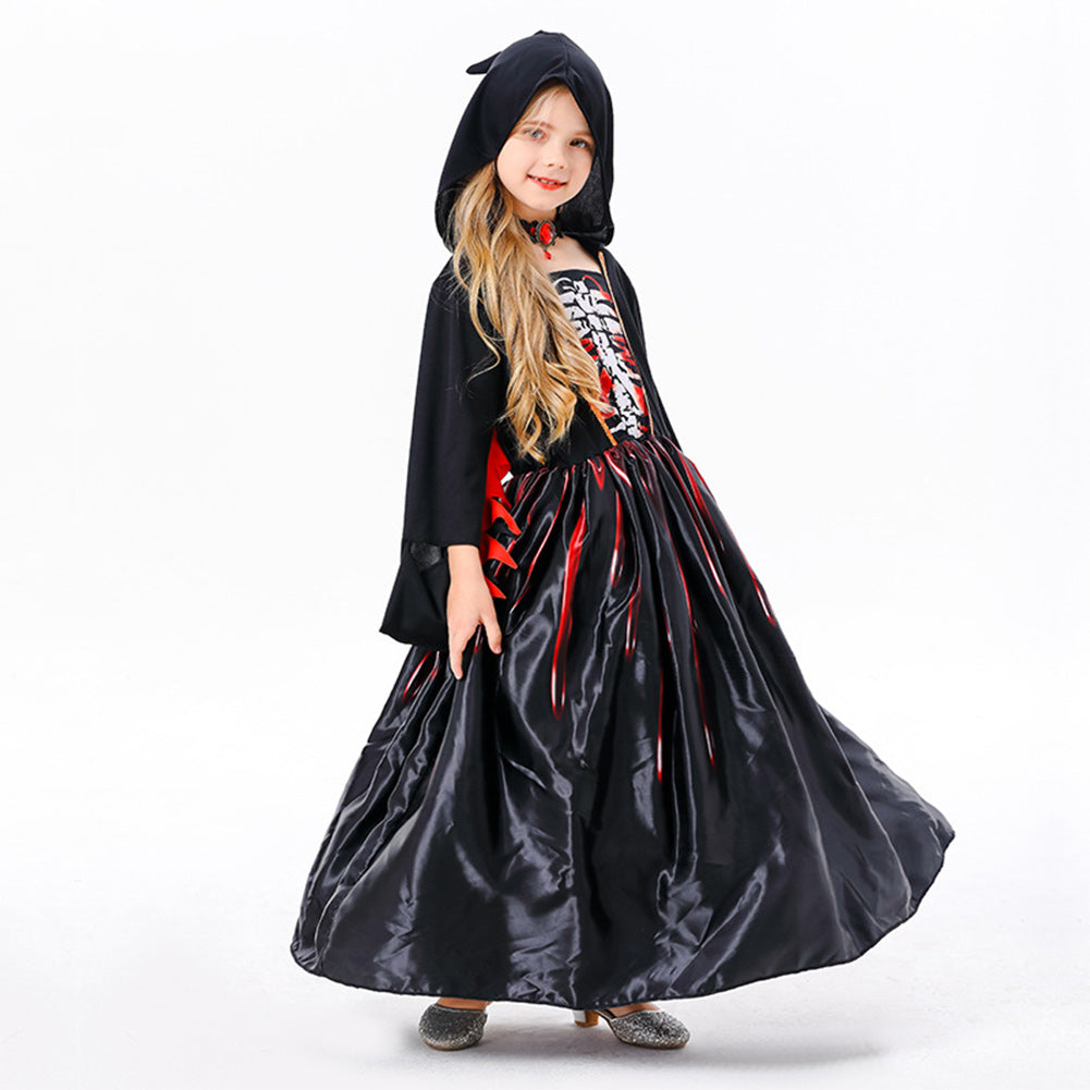 Kinder Mädchen Cosplay Kostüm Outfits Halloween Karneval Anzug Hexe