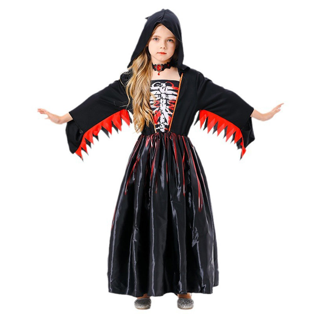 Kinder Mädchen Cosplay Kostüm Outfits Halloween Karneval Anzug Hexe