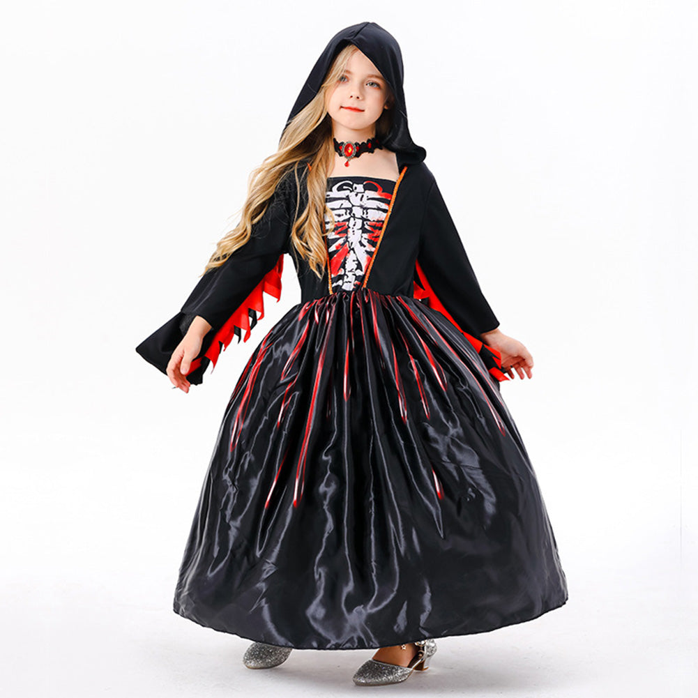 Kinder Mädchen Cosplay Kostüm Outfits Halloween Karneval Anzug Hexe