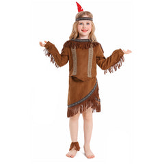 Kinder Mädchen Cosplay Kostüm Outfits Halloween Karneval Anzug Indisch