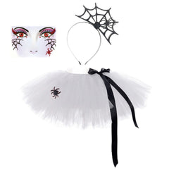 Kinder Mädchen Cosplay Kostüm Outfits Halloween Karneval Anzug Spinne TUTU Rock Set