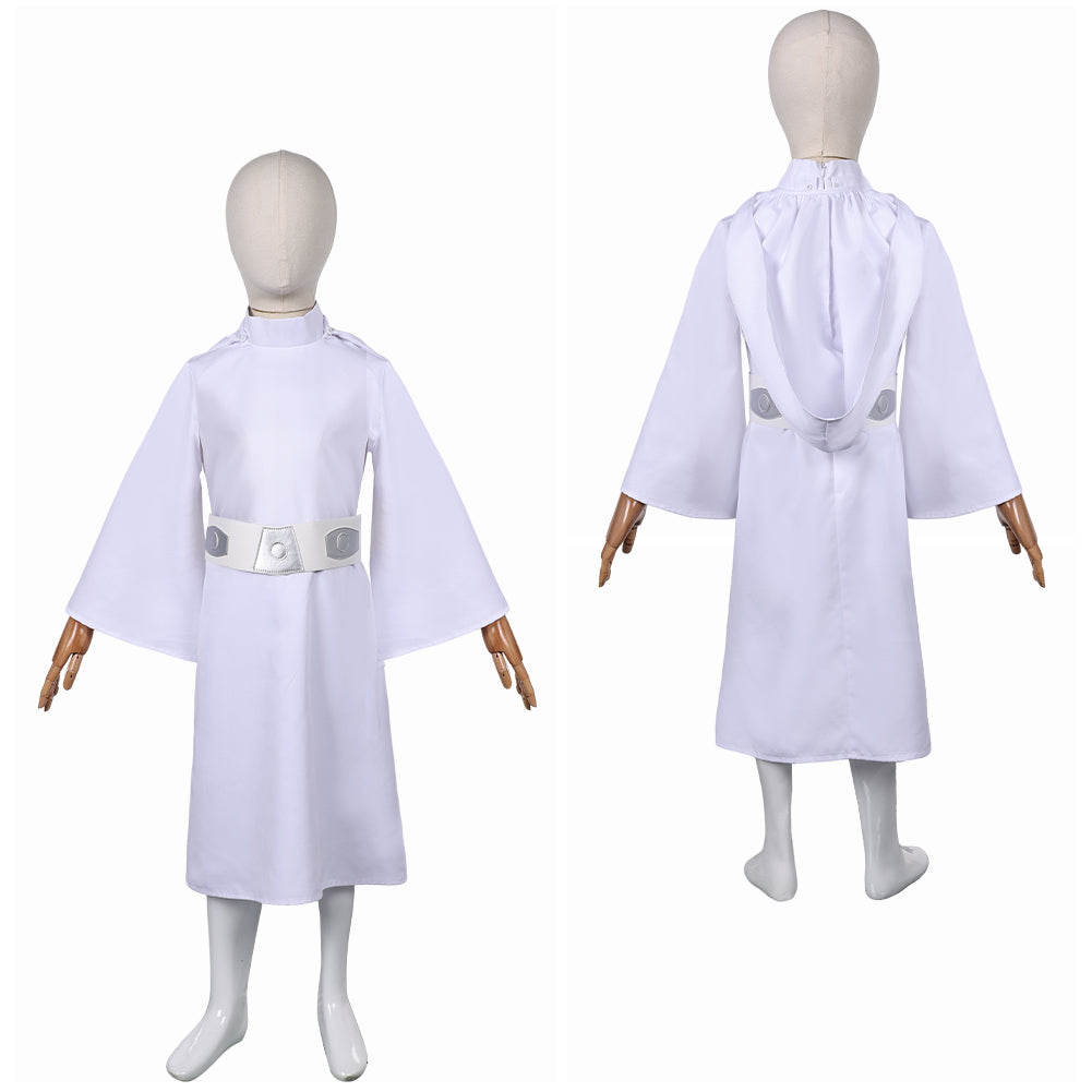 Kinder Mädchen Cosplay Prinzessin Leia Kostüm Outfits 