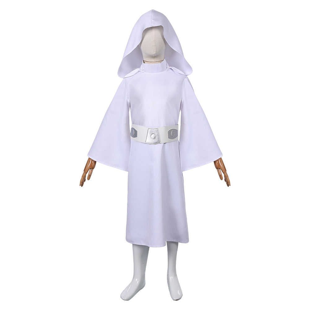 Kinder Mädchen Cosplay Prinzessin Leia Kostüm Outfits 